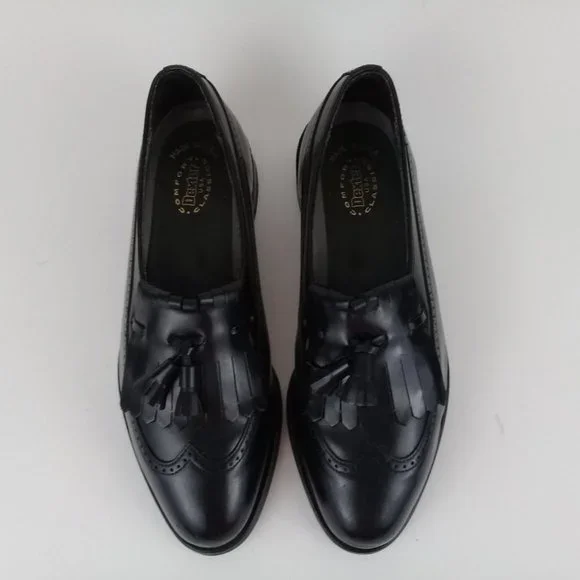 Dexter Men Kiltie Tassel Made in USA Black Loafers - Picture 11 of 13